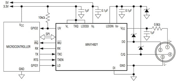 Maxim’s IO-Link transceiver